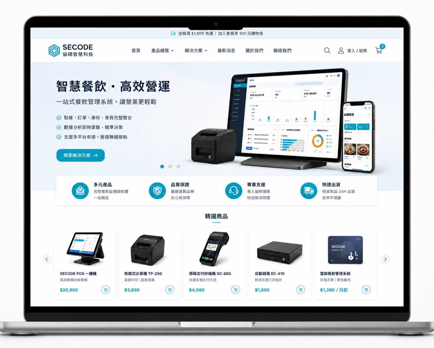 品牌電商官網示意圖